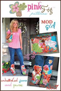 Pink Fig MOD Girl Embellished Jeans and Purses Patterns