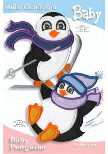 Anita Goodesign 32BAG Baby Penguins Baby Collection Embroidery 28 Designs on Multi Format CD