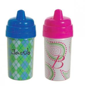 Acrylic Custom Photo 8.42 x 4.69" or cut Kiwi Paper, 10 Ounce Sippy Cup 6 5/8" Tall, # 503 Toddler Cup, Matching Lid, Easy twist open spill-proof top
