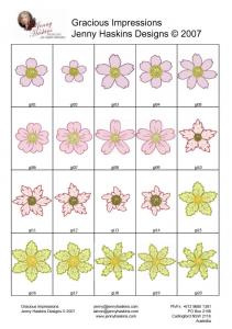 Jenny Haskins Gracious Impressions 40 Embroidery Designs Collection Multi-Formatted Cd