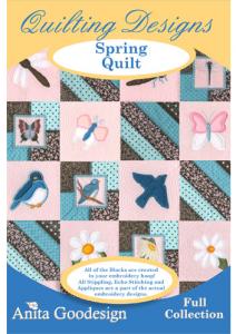 Anita Goodesign 138AGHD Spring Quilt Collection Full Collection Multi-format Embroidery Design Pack on CD