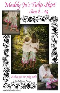 BellaRena Designs BRDP1 Maddy Jo's Tulip Skirt Size 2-14 Pattern