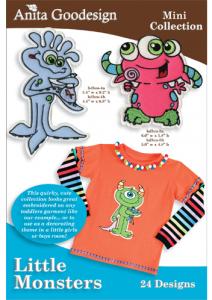 Anita Goodesign 93MAGHD Little Monster Mini Collection 12 Designs CD