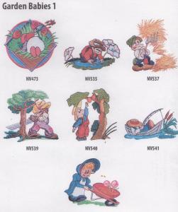 OESD 11008 Garden Babies 1 Embroidery CD Design Pack