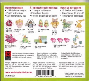 Wesstminster Fibers & Tina Givens Embroidery Designs Multi-Formatted CD 12 Designs