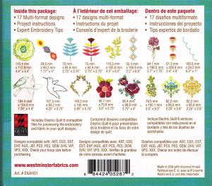 Westminster Fibers & Anna Maria Embroidery Designs Multi-Formatted CD 17 Designs