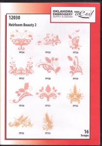 OESD 12030 Heirloom Beauty 2 Embroidery CD Design Pack