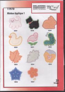 OESD 11970 Minkee Applique 1 Embroidery CD Design Pack