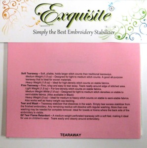 Self-adhesive Peel and Stick Nonwoven Embroidery Stabilizer Backing