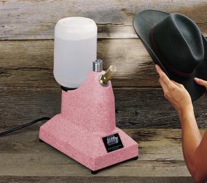 Jiffy, J-1, PINK, Original, Hat, Cap, Steamer, 2.5, Short, Metal, Steam, Nozzel, Wood, Handle, 1300, Watt, J1, Made, USA, Help, Block, Clean, Freshen, Remove, Odor, Wrinkle, 2, Minute, Heat, Up