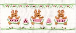 Cross-eyed Cricket  CEC217 Watermelon Wabbits Smocking Plate