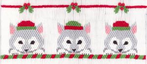 Cross-eyed Cricket  CEC197 Winter Huskies Smocking Plate