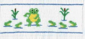 Cross-eyed Cricket  CEC120 Tadpole Lessons Smocking Plate