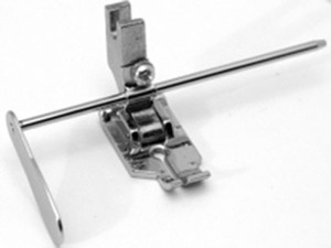P60601G High Shank 1/4" Right, 1/8" Left Seam Patchwork Quilt Piecing Presser Foot, with Guide Bar