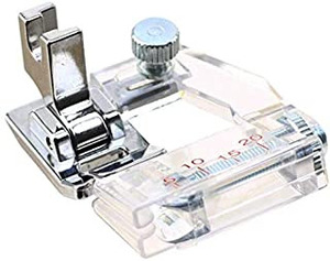 2 New Home ,Kenmore,White,Juki,Simplicity,Elna Sewing Machine 6290 DREAMSTITCH 006D3D0005 5mm Adjustable Tape Binding Presser Foot for All Low Shank Snap On Singer,Brother,Babylock,Euro-Pro,Janome 
