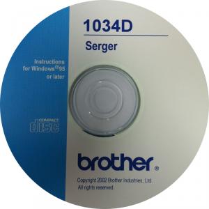 Brother 1034D Video CD on Serger Instruction Operation, Features & Included Accessories, Threading, 3 Thread Overlock, 4 Thread Seams, Rolled Hems