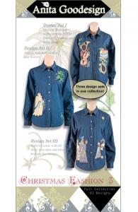 Anita Goodesign 148AGHD Christmas Fashion 3 Full Collection Multi-format Embroidery Design Pack on CD