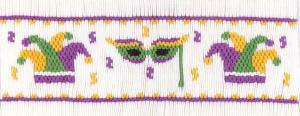 Cross-eyed Cricket  CEC255 Mardi Gras Masquerade Smocking Plate