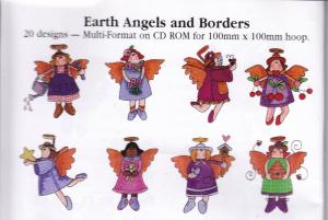 Earth Angels Embroidery Designs Multi-Formatted CD 20 Angels and Borders