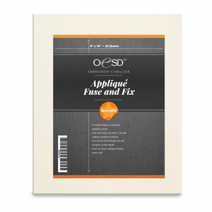 OESD HBA20-10 Appliqué Fuse & Fix Cutaway Stabilizer 20 Sheets of 8x10"