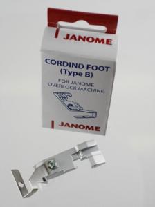 Janome 200208109 Serger Cording Piping Foot B for 4 Thread Overlocks