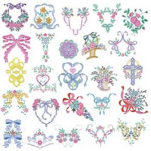 Amazing Designs PFMC MP3 Martha Pullen's Heirloom Collection I Pfaff Embroidery Cards