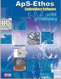 Brother, Aps-Ethos, Artisan Plus, Commercial Embroidery Machine, and Digitizing Software, from Europe, BrotherApS-Ethos Artisan Plus Art of Embroidery Lettering Editing & Digitizing Software, Over 200 Fonts, Reads in old BES-100E Files in Outline Format