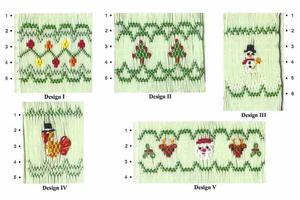 Ellen McCarn Holiday Designs For Carol Smocking Plate