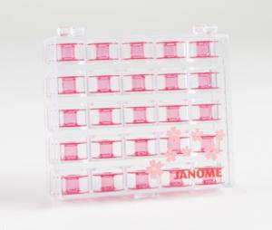 Janome 1C 200277062, 200277095 Pink J Bobbins 1/2" Class 15, 25 in Box