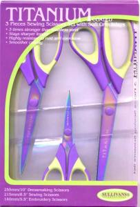 Titanium Scissors Set - 3 Piece Set