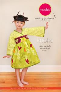 modkid MOD03 Kyoko Asian-Inspired Shirt And Dress Sewing Pattern 2T to 7