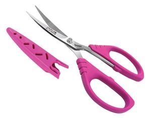 Havel 7649-33 5-1/2" Curved Tip Sewing Quilting Embroidery Applique Scissors, Thread Trimmers, Japan Stainless Steel, Purple Pink Comfort Grip Handles
