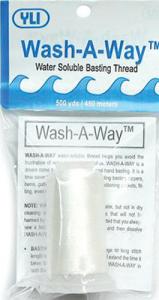 YLI 320-05-001 Wash-A-Way Thread 500 Yards, Water-soluble basting thread for machine or hand sewing, eliminates removing stitches