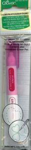 Clover CL5012 Water Soluble Chacopen Pen with Eraser -Pink Box of 3