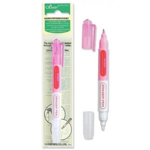 Clover CL5012 Chacopen Pink Pen Water Soluble One End/Eraser Other End