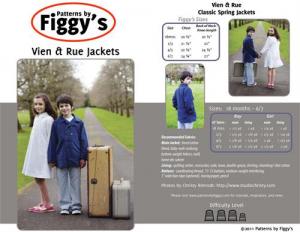 Figgys PAF06 Vien & Rue Jackets 18m-6/7yrs