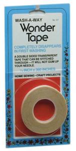 Collins C7 W7 Wonder Tape, WashAway Double Sided Adhesive, Transparent, No Needle Gum, 1/4" by 360 Inches
