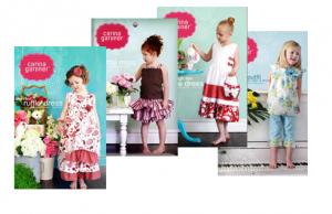 Carina Gardner Sewing Patterns, 4 Patterns, 2T-8Yrs, Suntop/Skirt, High Tea Soiree, PlayDate Outfit