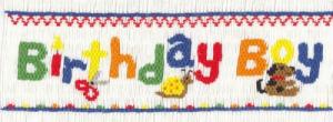 Cross-eyed Cricket CEC251 Birthday Boy Smocking Plate