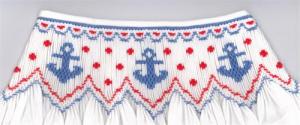 Cross-eyed Cricket CEC259 Anchors Smocking Plate, Color Pattern
