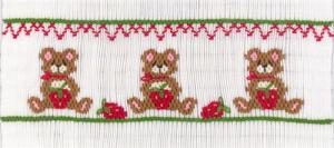 Cross-eyed Cricket CEC263 Strawberry Bearers Smocking Plate