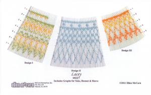 Ellen McCarn 10227 Lacey  Smocking Plate Sewing Pattern in Colors