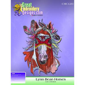 Great Notions Inspiration Collection Lynn Bean 16 Horses Licenced Embroidery Designs CD in ART, DST, EXP, HUS, PES, XXX Formats