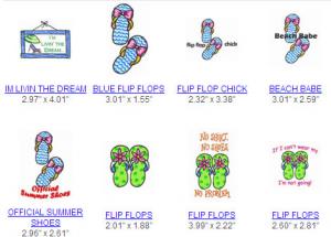Great Notions 112387 Flip Flop Country Multi-Formatted CD Embroidery Designs