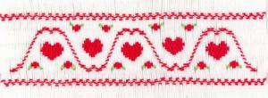 Cross-eyed Cricket  CEC256 Rolling Hearts Smocking Plate