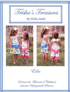 Trishas Treasures tt-ella Ella Banded Top With Skirt Or Capri Pattern Sizes 3 - 5 And 6 - 8