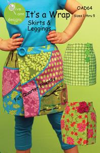 Olive Ann Designs OAD64 It's a Wrap Skirt & Leggings Pattern Sizes 1-6