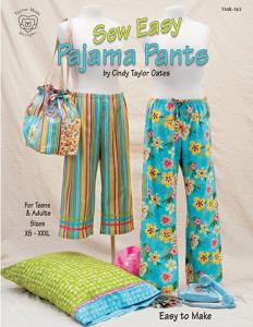 Cindy Taylor Oates 6485B Sew Easy Pajama Pants Sewing Pattern Teens And Adults XS thru XXXL