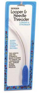 30801: Collins W140 Serger Looper & Needle Threader, Fine Wire Loop Pulls Thread Through Needles Eyes instead of Pushing Through with Fingers or Tweezers