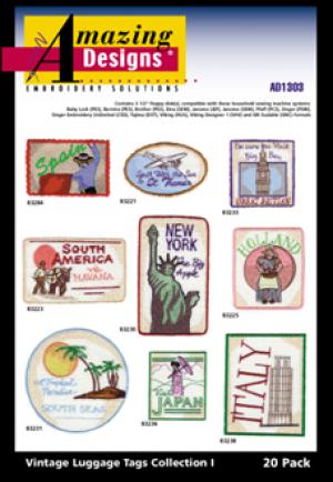 Amazing Designs / Great Notions 1303 Vintage Luggage Tags Collection I Multi-Formatted CD